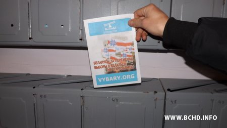 У Пінску актывісты БХД інфармуюць грамадзянаў аб выніках "выбараў" (фота)