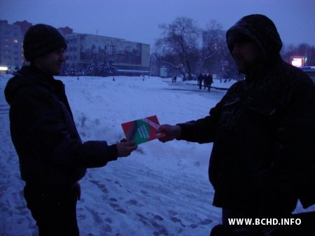 У Магілёве міліцыя спрабавала сарваць акцыю “Маладых Хрысціянскіх Дэмакратаў” (фота)