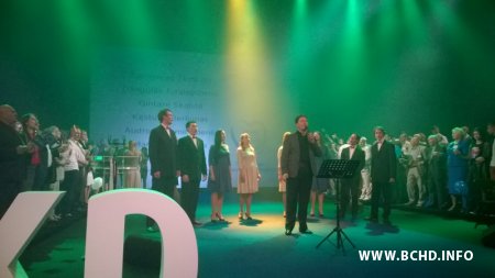 Дзяніс Садоўскі выступіў на з'ездзе Літоўскіх хрысціянскіх дэмакратаў (фота)