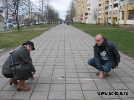 Уладам Віцебска не хапае 4,75 метра тратуара, каб зрабіць веладарожкі (фота)