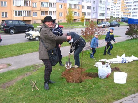 У Віцебску пасадзілі дрэвы ў памяць Алеся Чаркашына і Міхася Жызнеўскага (фота)