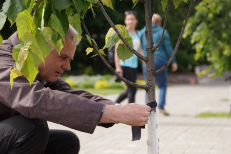 У Гомелі актывісты правялі экалагічны перфоманс «Памятаем. Смуткуем» (фота)