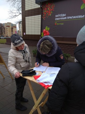 Святлана Няверка правяла ў Менску пікет за рэформу судовай сістэмы (фота, відэа)